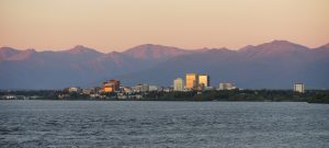 Anchorage Alaska Downtown City Skyline
